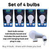 KNR LIGHTS - SOFT WHITE Rechargeable LED lights - 4 pack - FREE SHIPPING