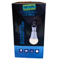 KNR Lights Rechargeable LED Bulb BRIGHT WHITE